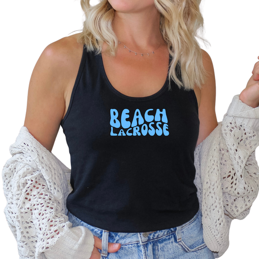 Beach Lacrosse Groovy Tank Black